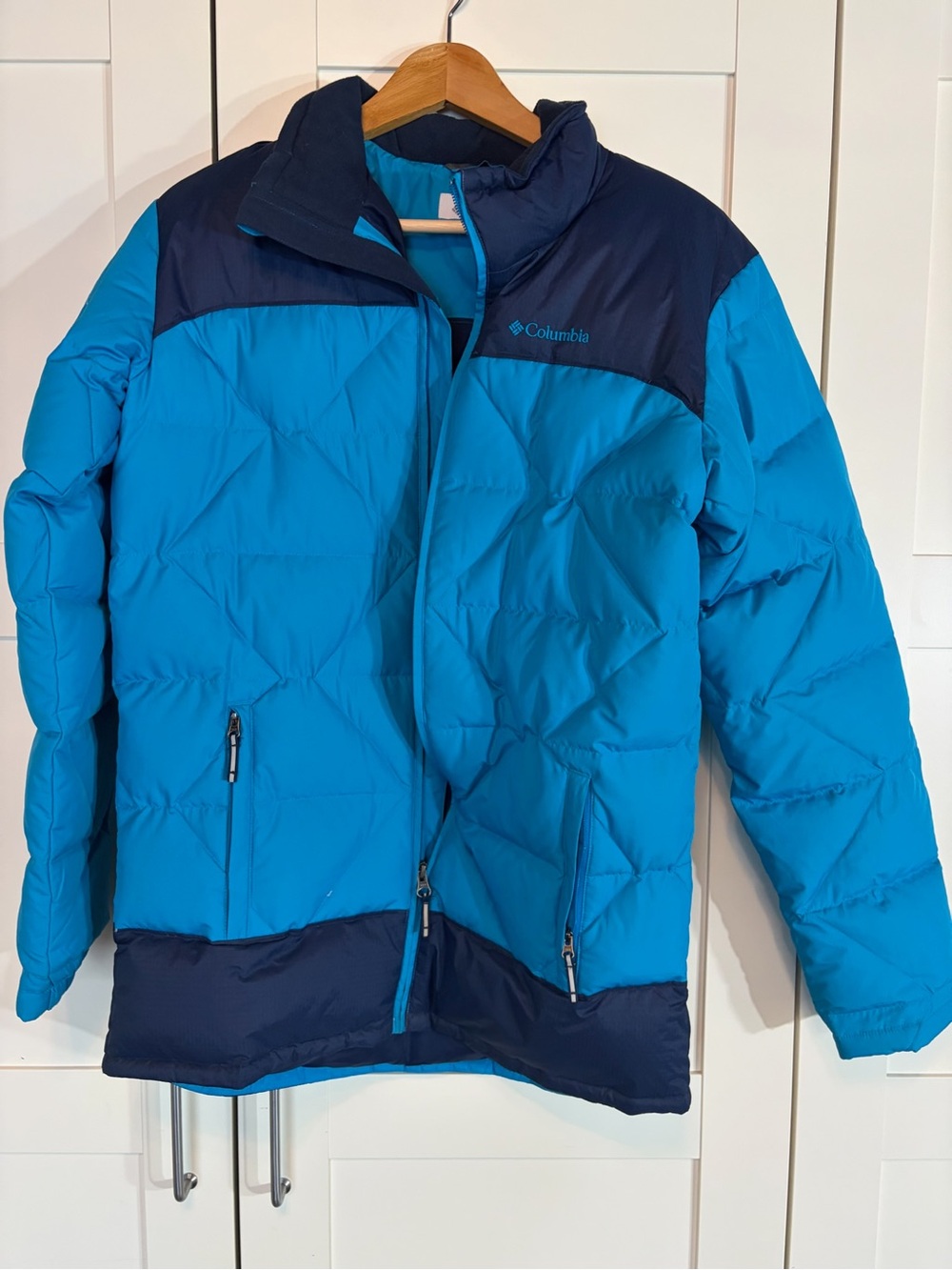 Columbia Blue and Navy Kids Quilted Puffer Jacket W